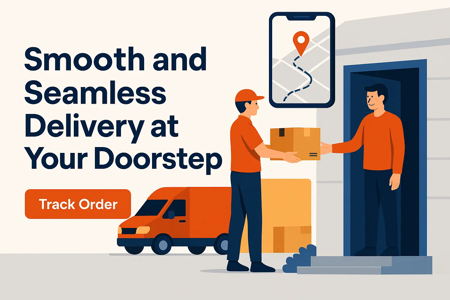 Full-width delivery illustration